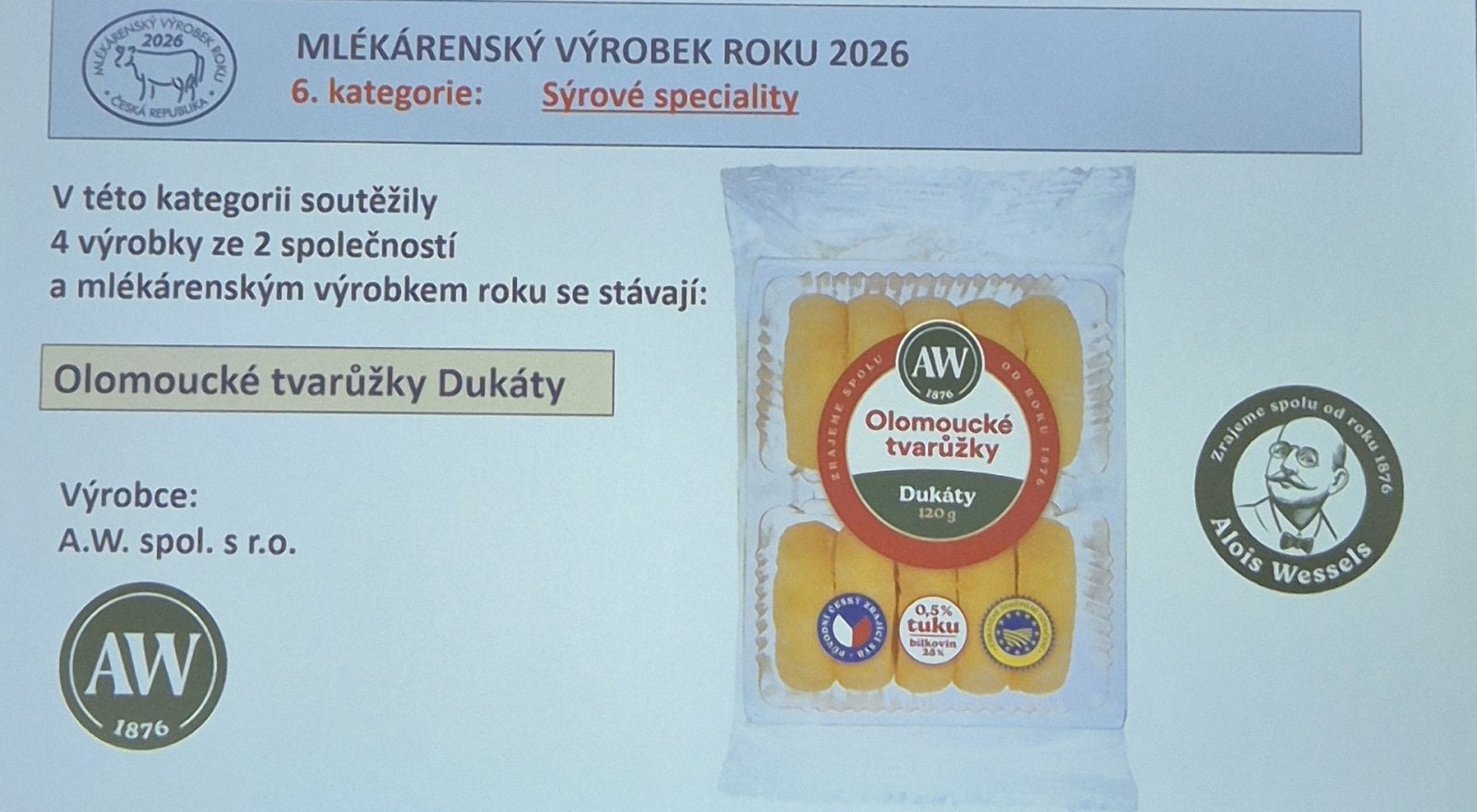Mlékárenský výrobek roku 2026