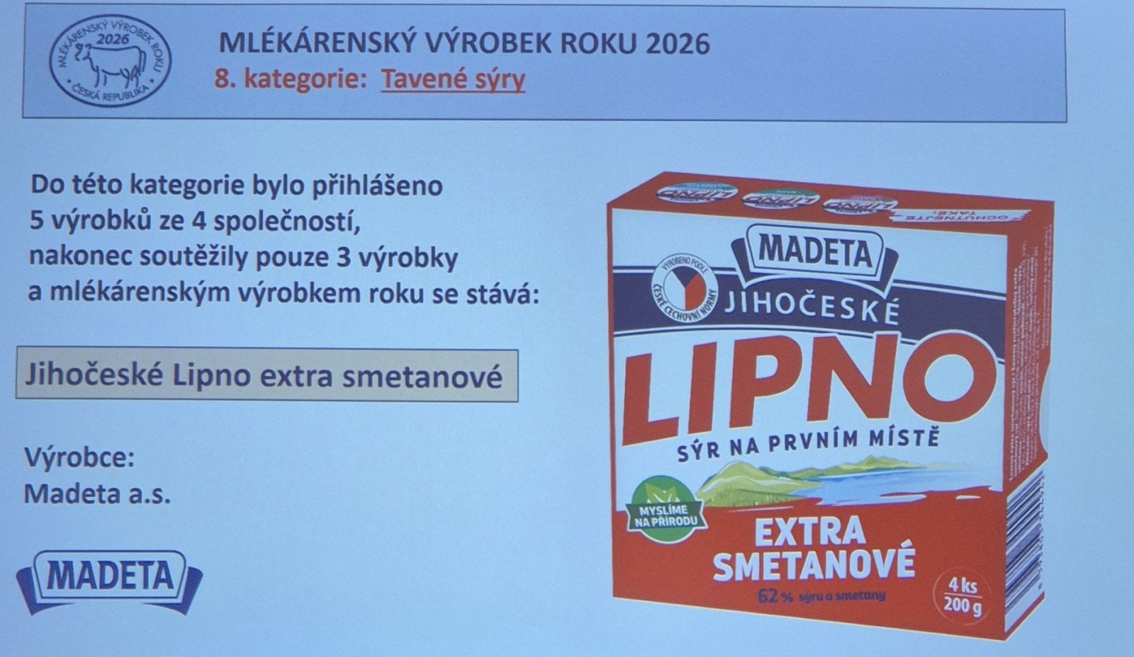 Mlékárenský výrobek roku 2026