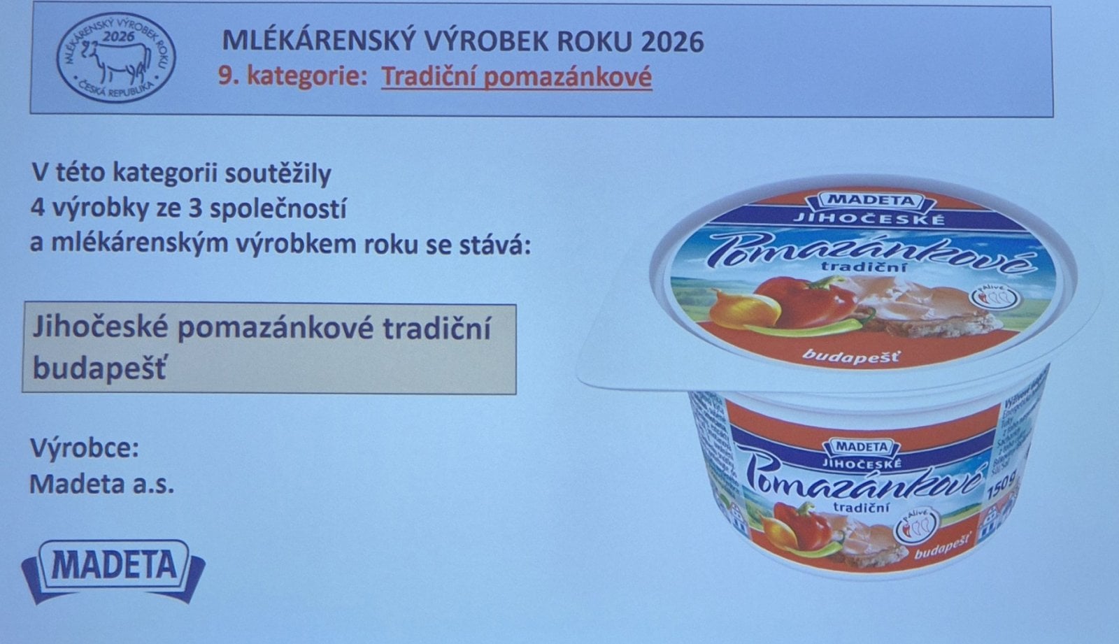 Mlékárenský výrobek roku 2026