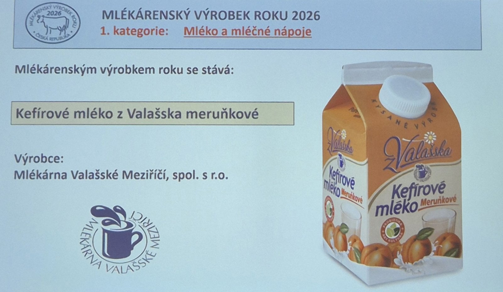 Mlékárenský výrobek roku 2026