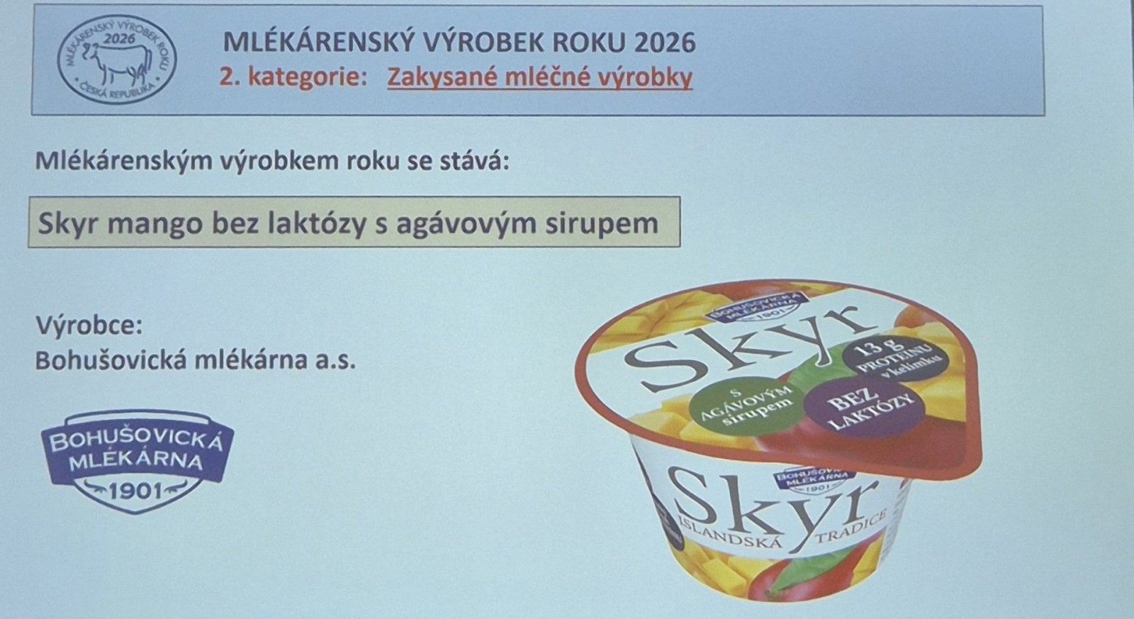 Mlékárenský výrobek roku 2026