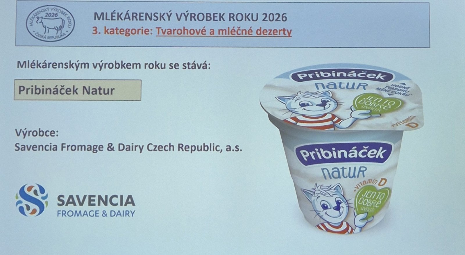 Mlékárenský výrobek roku 2026