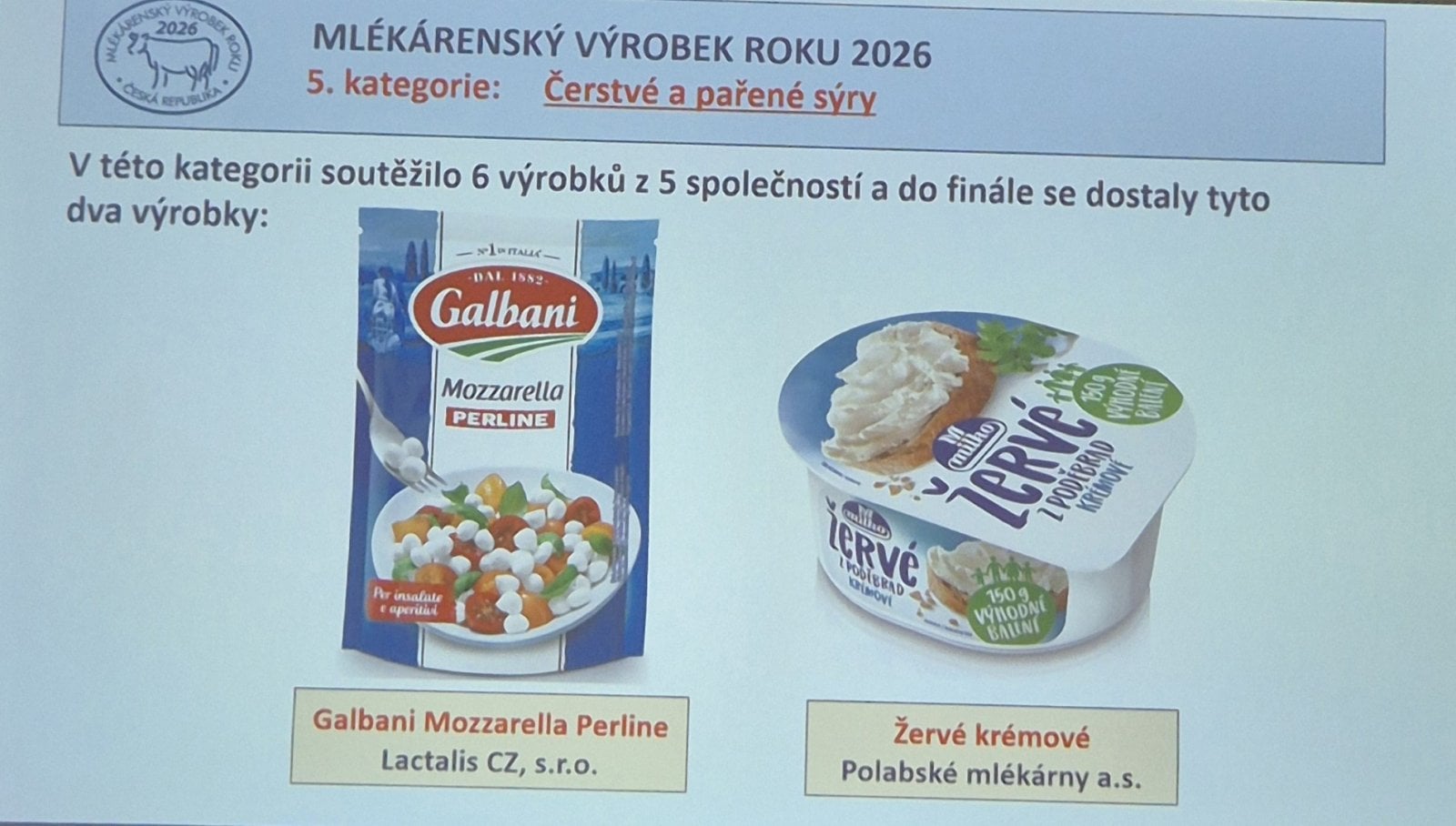 Mlékárenský výrobek roku 2026