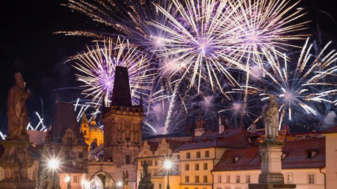 Ohňostroje v Praze