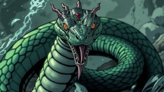 Komiksový obrázek baziliška