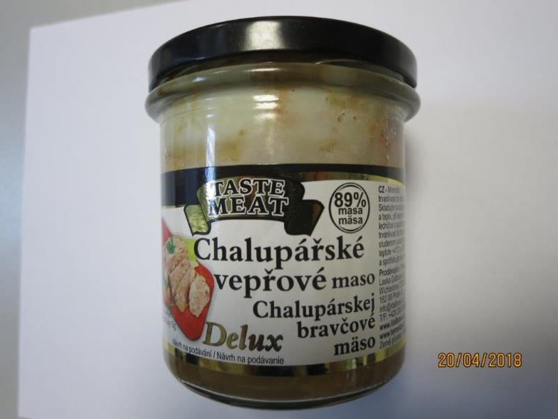 Kaufland, Jičín - TASTE MEAT Chalupářské vepřové maso: Výrobek obsahoval méně masa, než bylo uvedeno na obale (země původu EU)