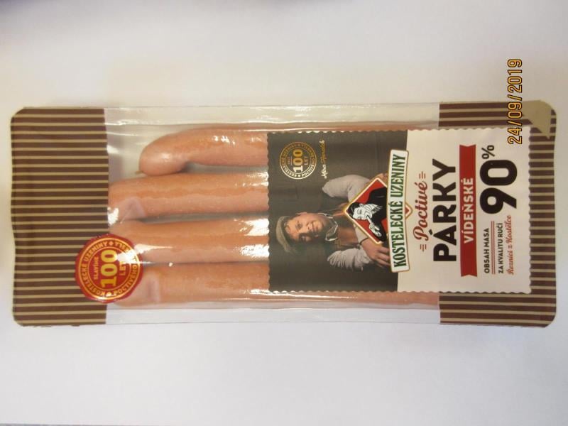 57 nálezů v kategorii nebezpečných potravin. Kostelecké uzeniny Poctivé PÁRKY VÍDEŇSKÉ, prodejna Albert Vsetín. Potravina měla oslizlý povrch, na kterém se vyskytovala plíseň viditelná pouhým okem. Při kontrole nebyly zjištěny nevyhovující teploty skladování tohoto výrobku. Potravina neměla prošlé datum použitelnosti.