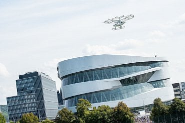 Volocopter tento víkend létal ve Stuttgartu