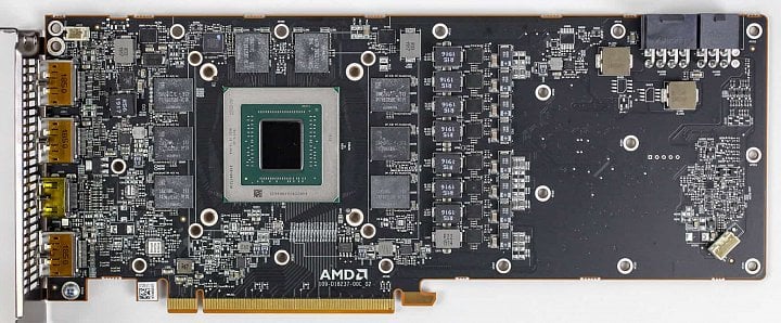 Fotografie PCB karty Radeon RX 5700 XT techPowerUp lic