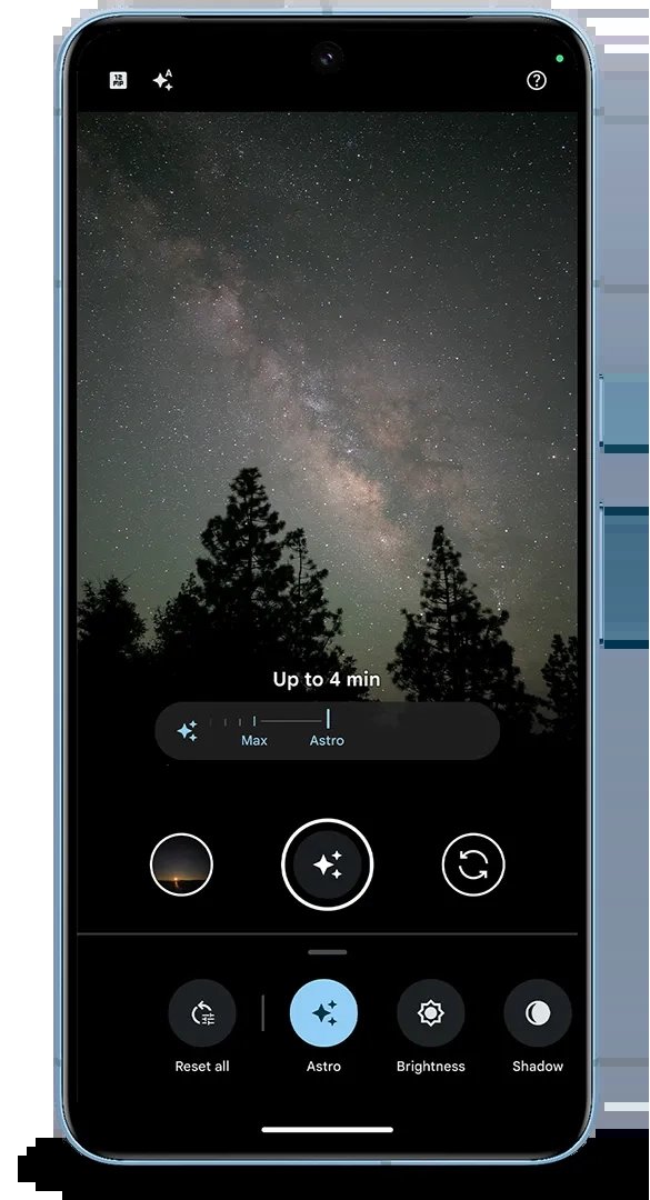 Režim pro astronomické snímky je dostupnější