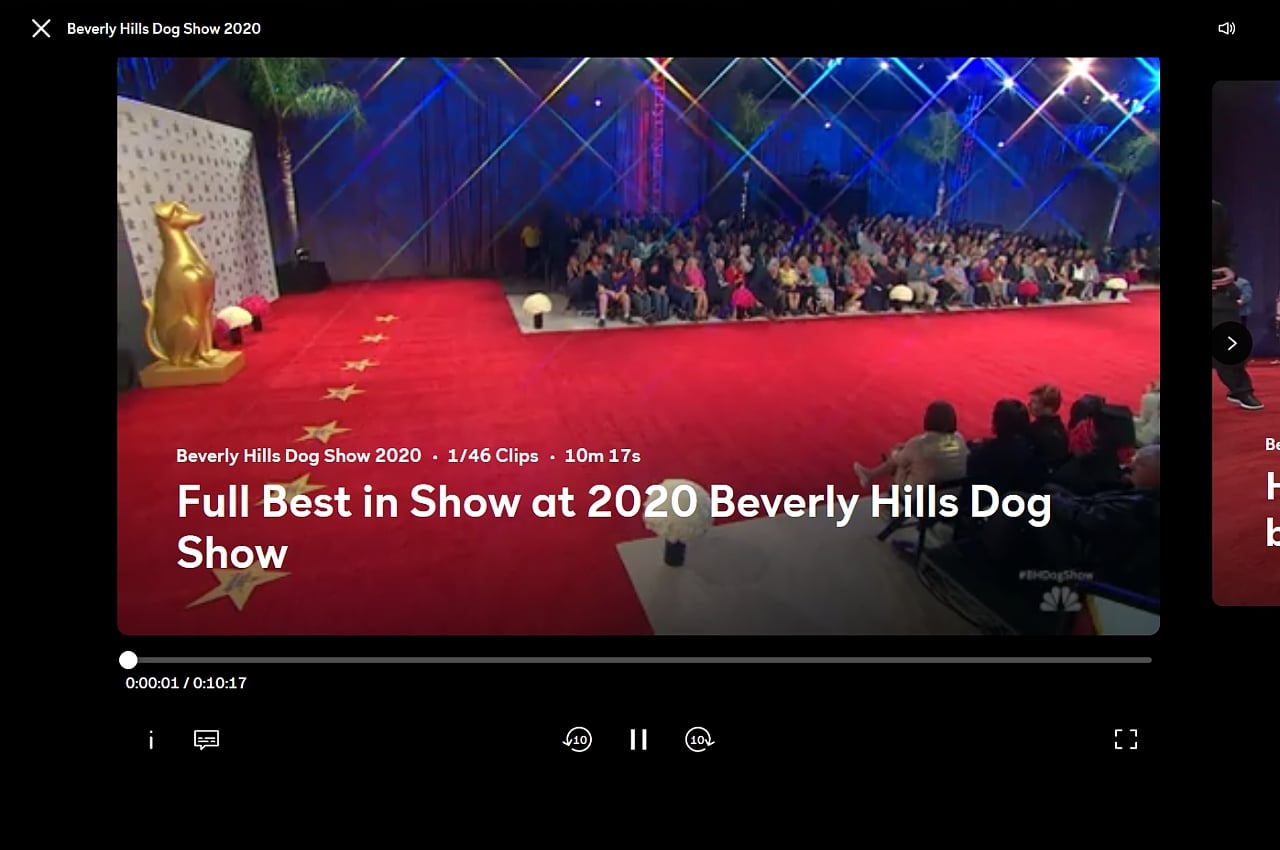 Peacock: sportovní sekce