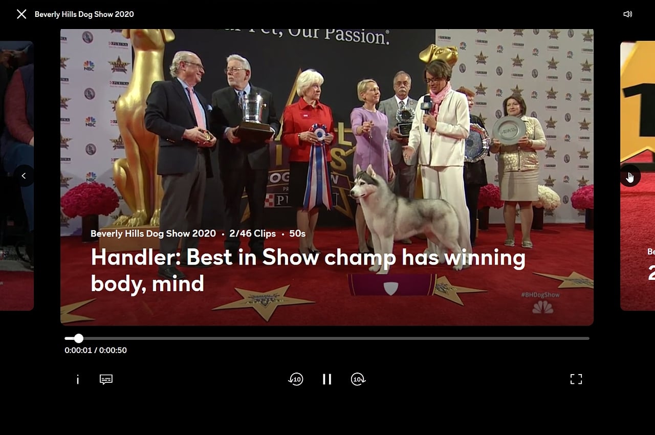 Peacock: sportovní sekce