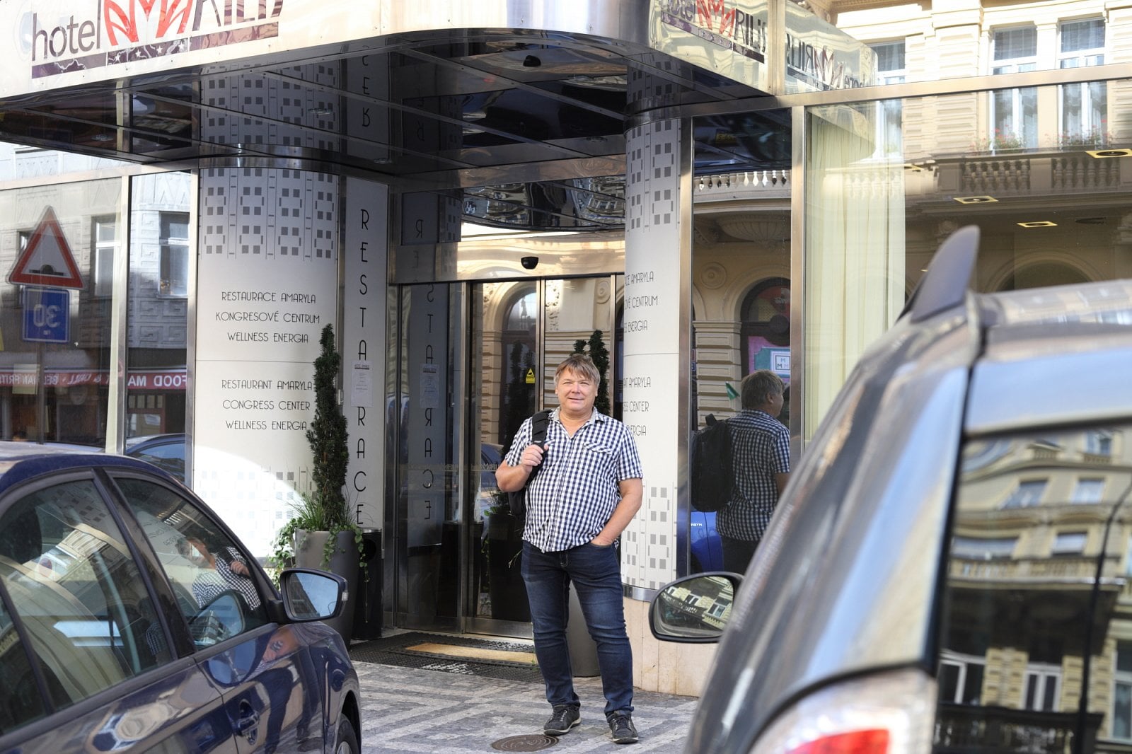 Štěpánská 18, Praha 1. Na místě Cybeterie je dnes hotel Amarilis.