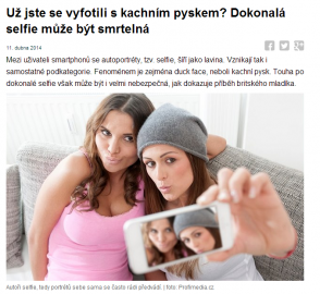 Duckface podle iDnes. Kachní pysk a smrtelný