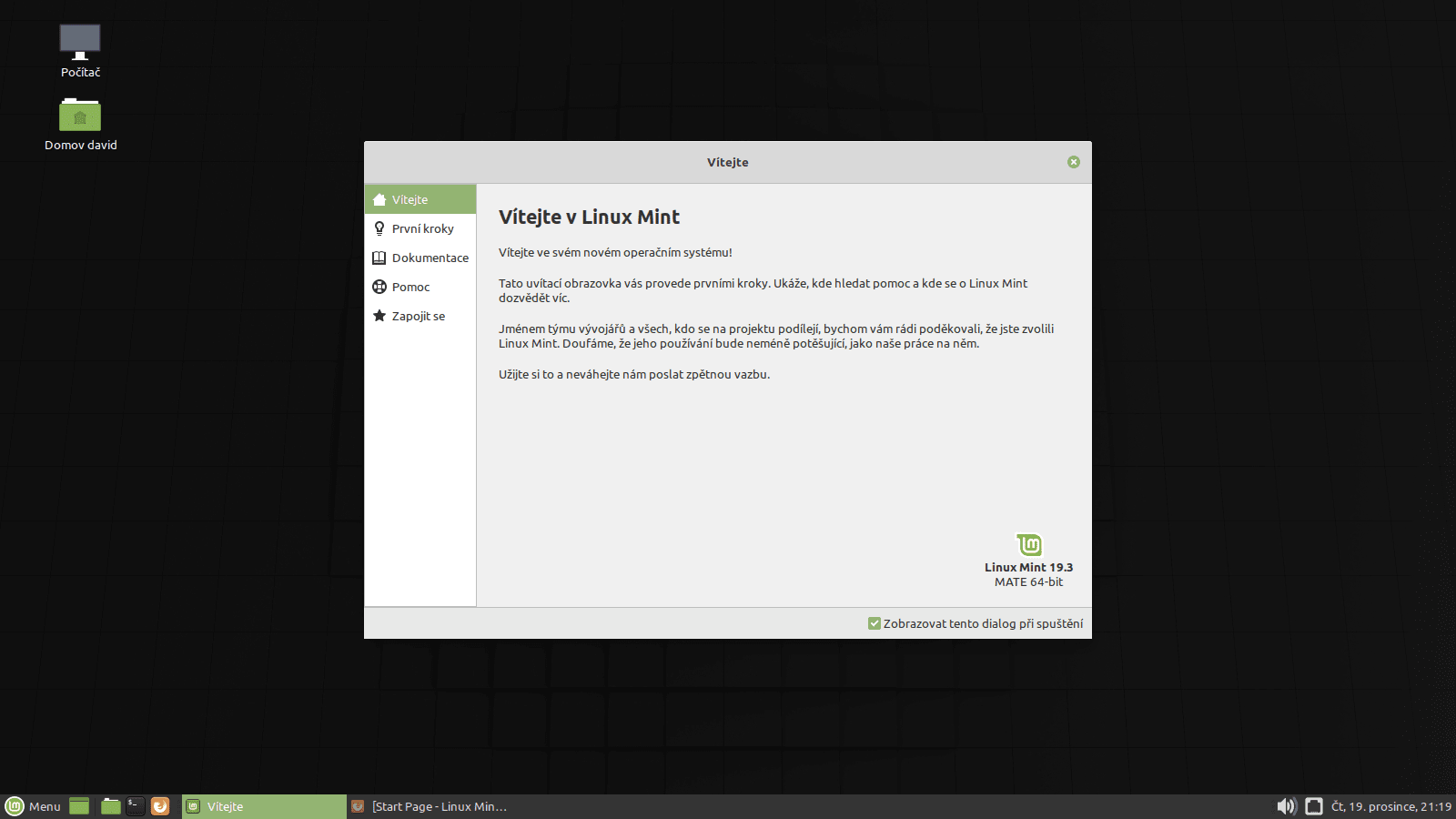 Linux Mint 19.3 MATE