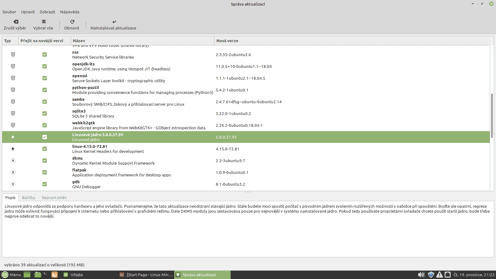 Linux Mint 19.3 MATE