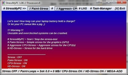 StressMyPC otestuje stabilitu počítače