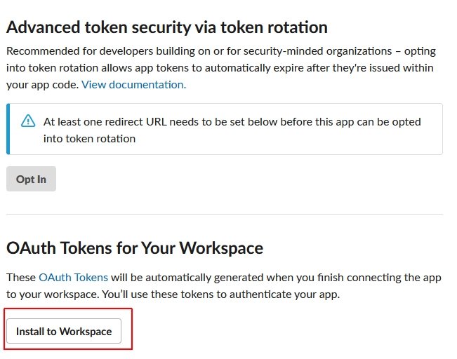 Klikněte na „Install to WorkSpace“