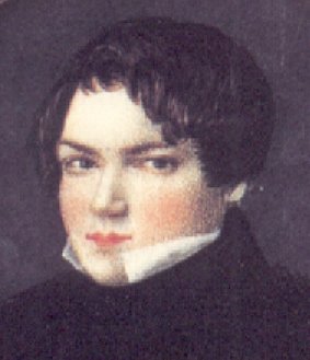 Dvacetiletý Robert Schumann  - rok 1830, anonymní miniatura na slonovině (detail)