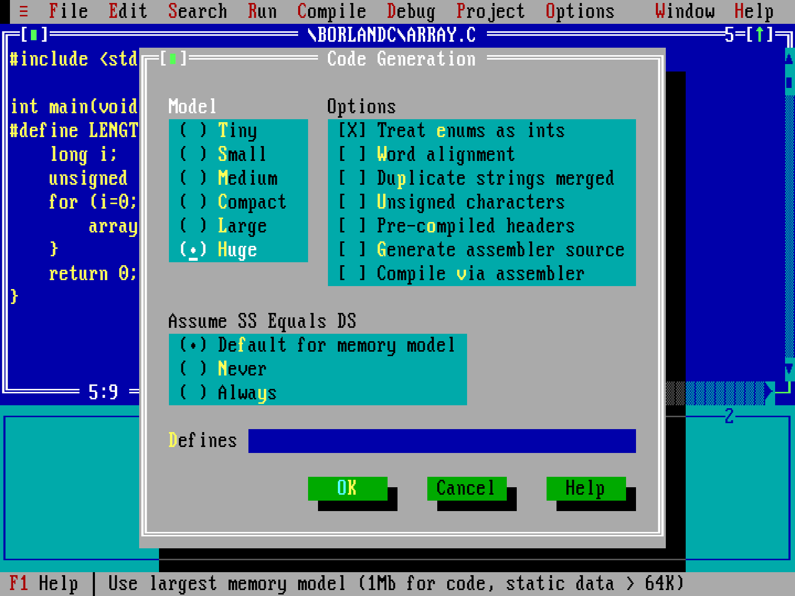 Překladače C pro systém DOS.