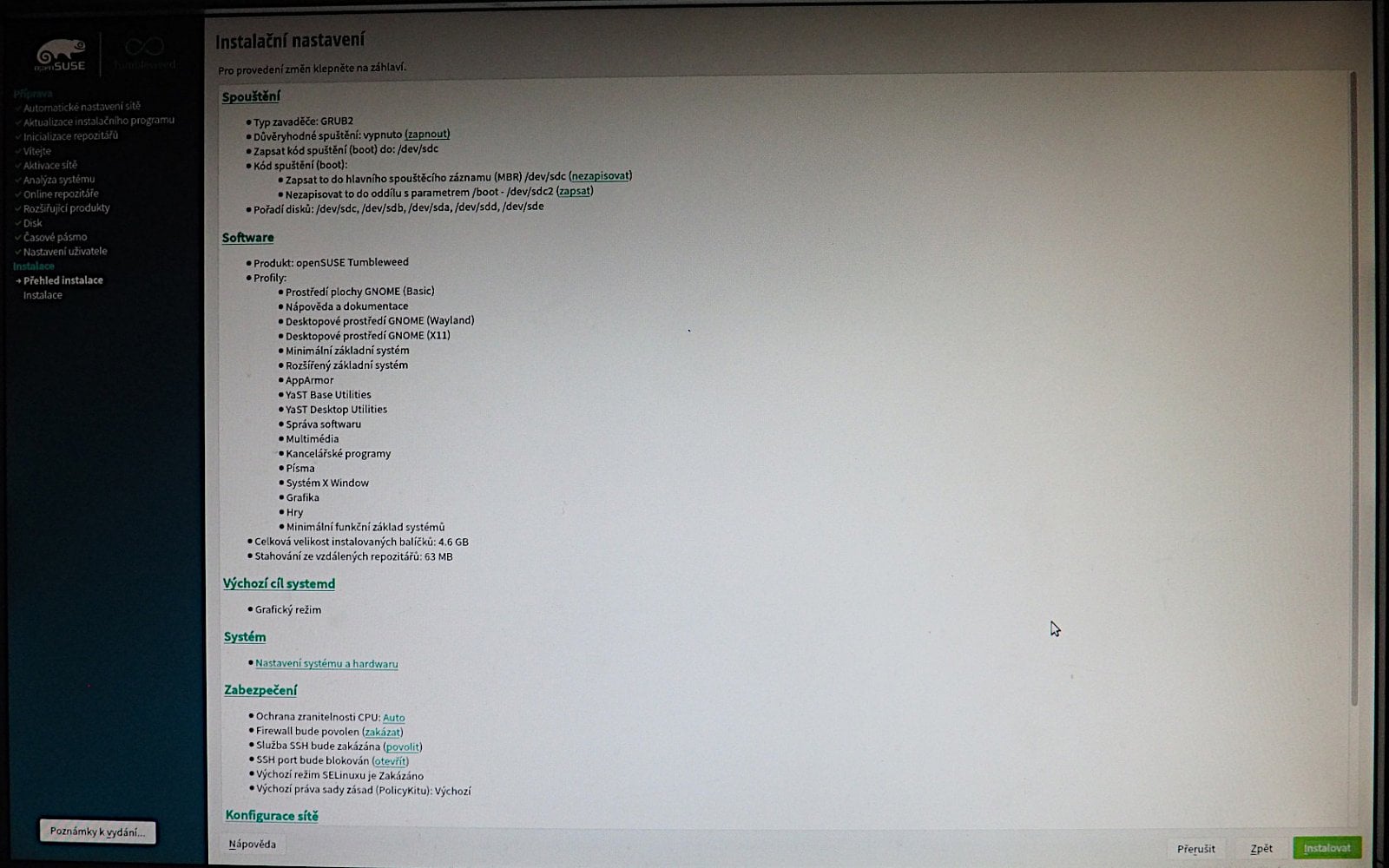 GNOME 40 v openSUSE Tumbleweed