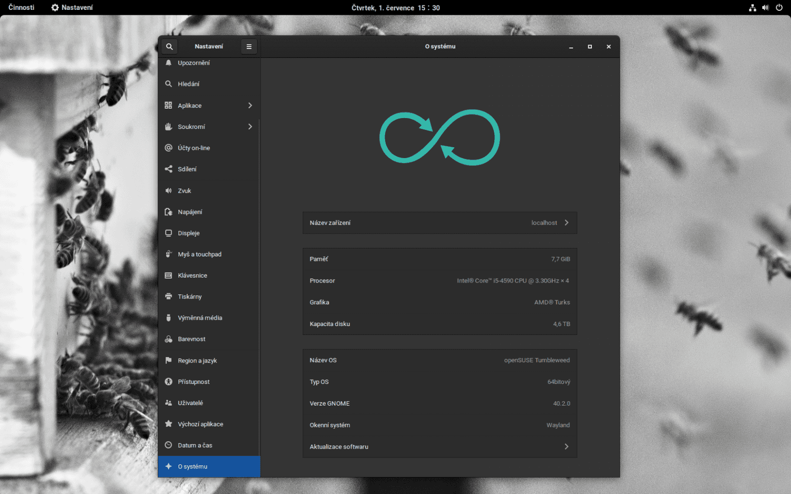 GNOME 40 v openSUSE Tumbleweed