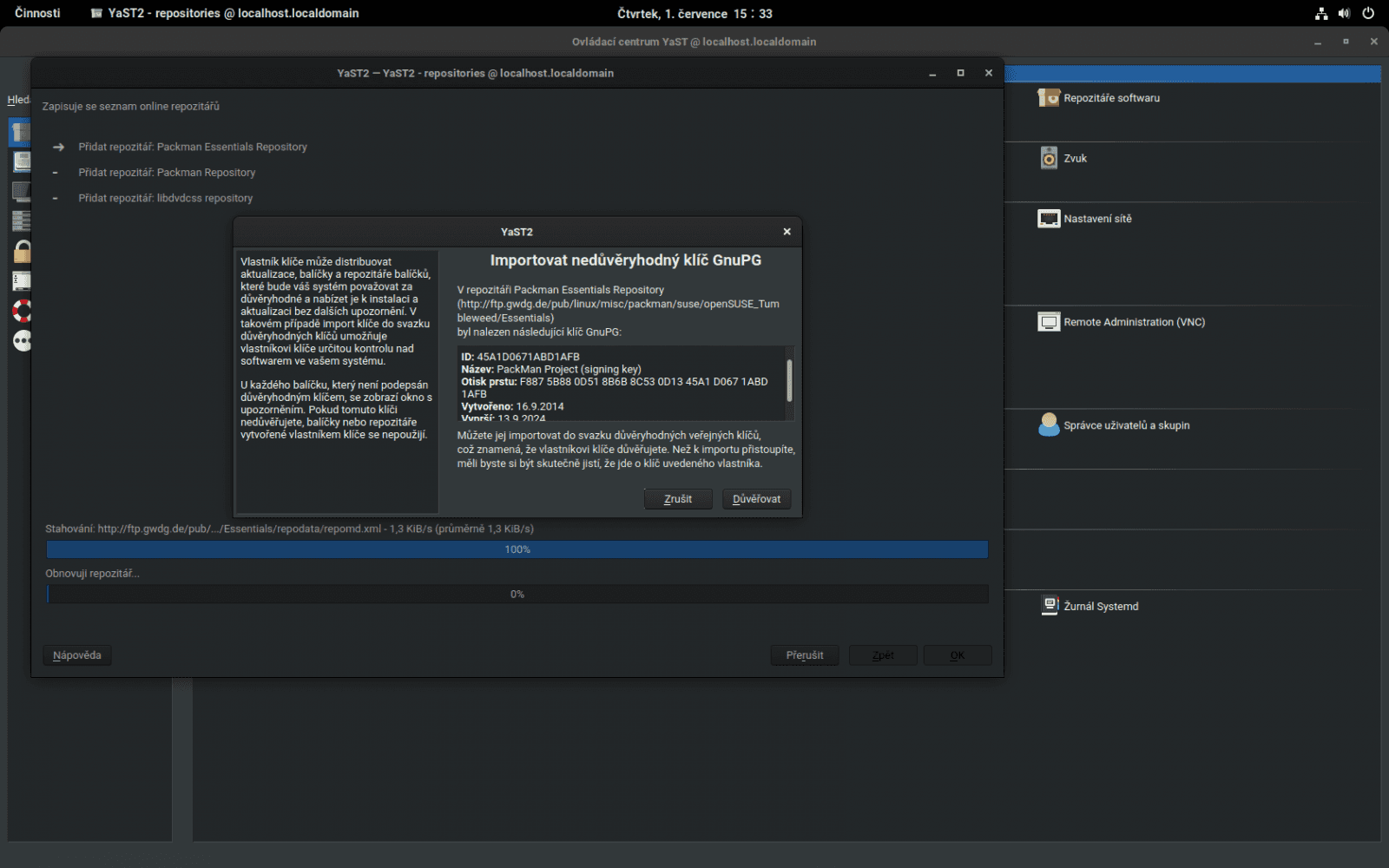 GNOME 40 v openSUSE Tumbleweed