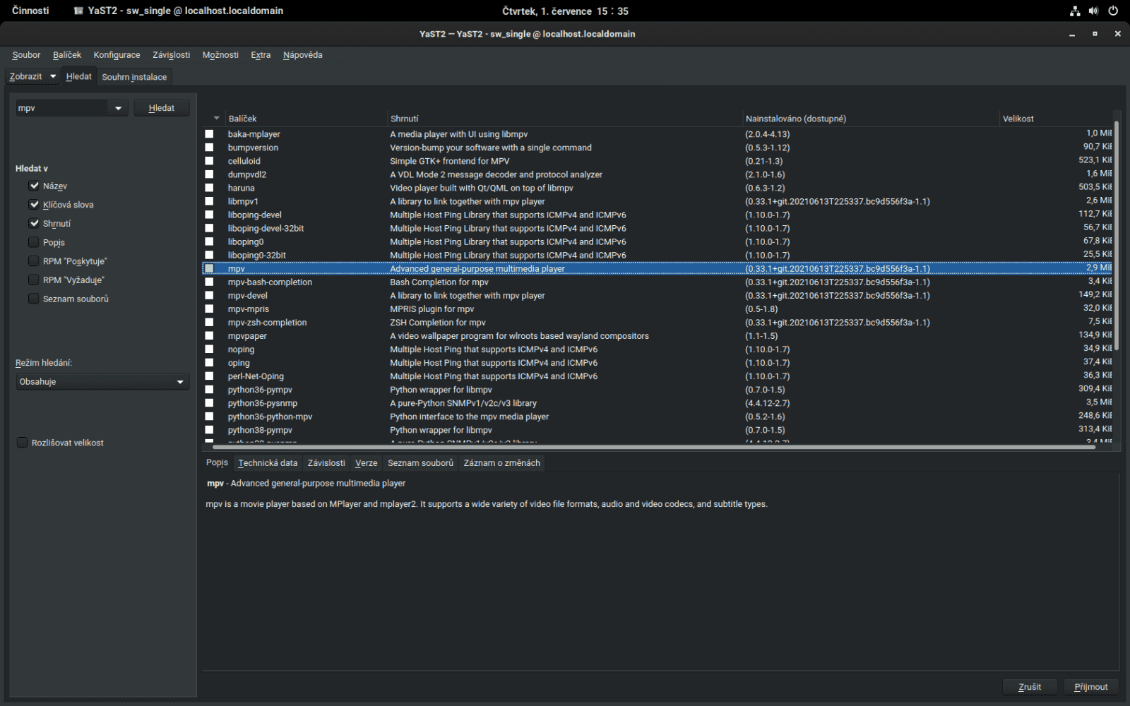 GNOME 40 v openSUSE Tumbleweed