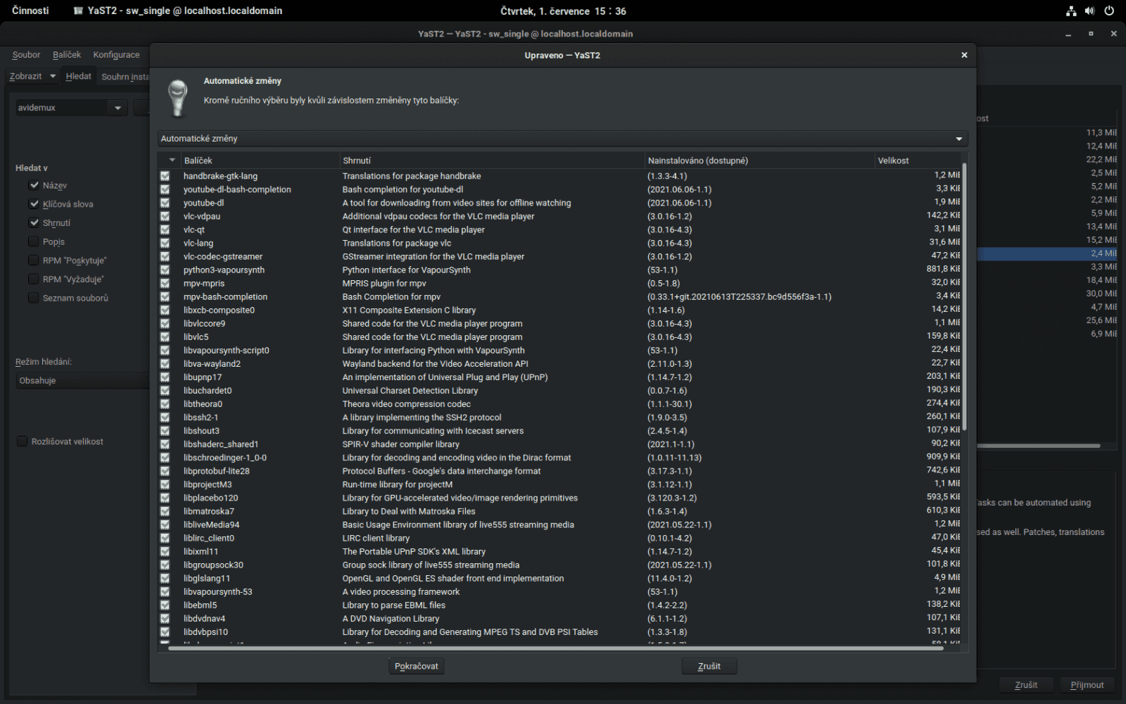 GNOME 40 v openSUSE Tumbleweed