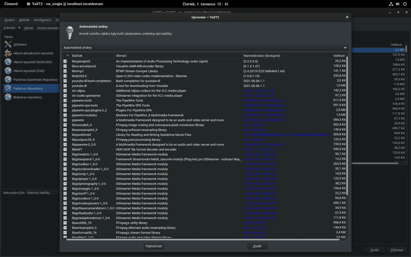 GNOME 40 v openSUSE Tumbleweed