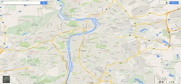 Homepage Google Maps a důraz na mapu.