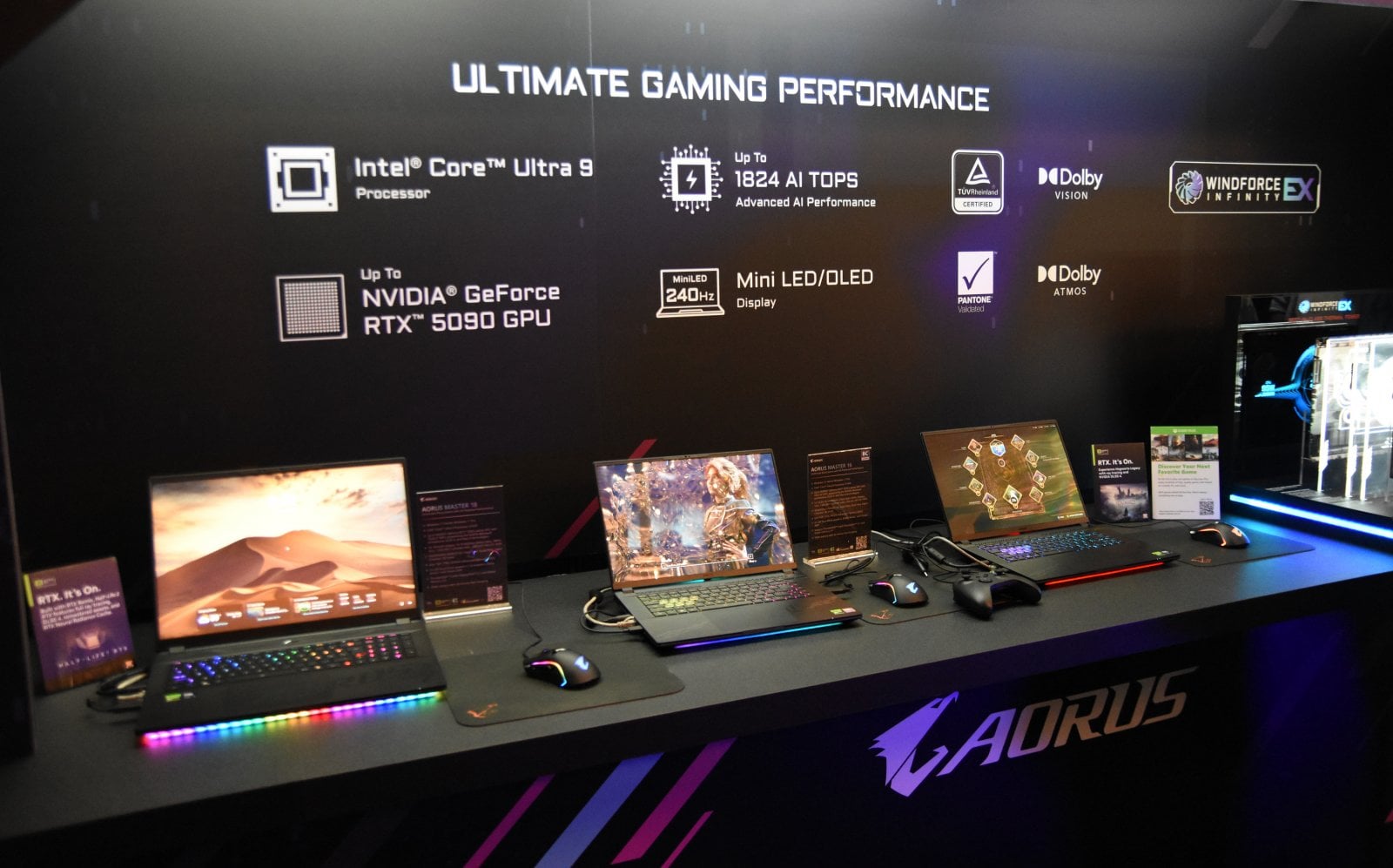 Herní notebooky Gigabyte a Aorus na Computexu 2025
