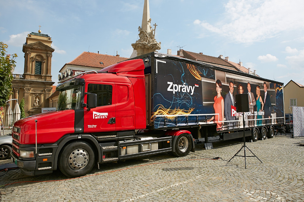 Mobilní zpravodajské studio televize Prima