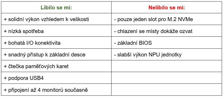 Klady a zápory MSI Cubi Z AI 8M