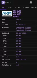 Informace o procesoru z CPU-Z