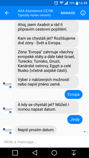 Můžete napsat odpověď, nebo vybrat jednu z připravených možností, pokud splňuje vaše požadavky