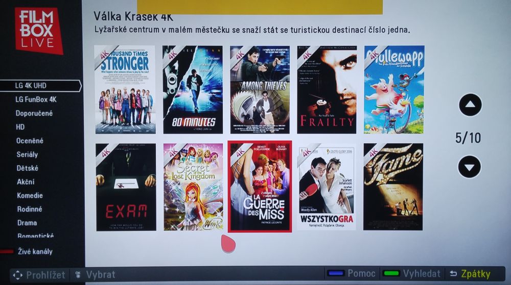 Filmbox Live-LG 4K UHD - filmy