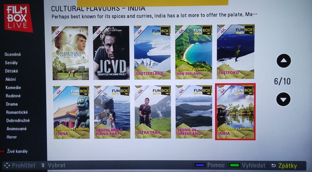 Filmbox Live-LG 4K UHD - filmy