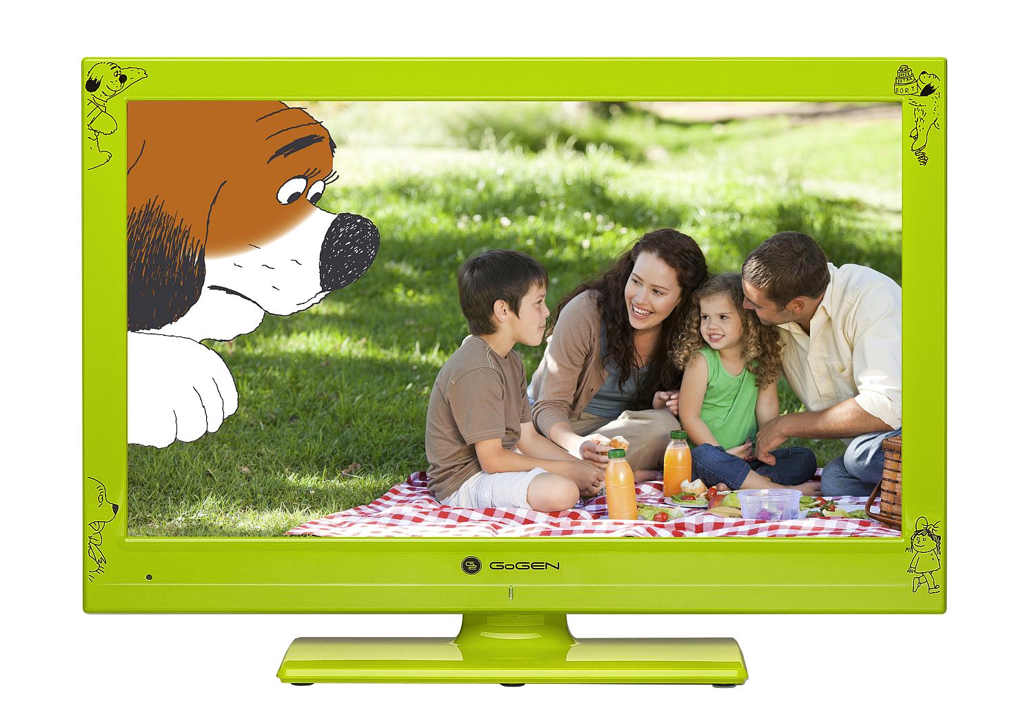 Televizory zejména do dětských pokojů v pěti barevných variantách (modrá, zelená, růžová, červená a bílá) s Maxipsem Fíkem a Ájou.