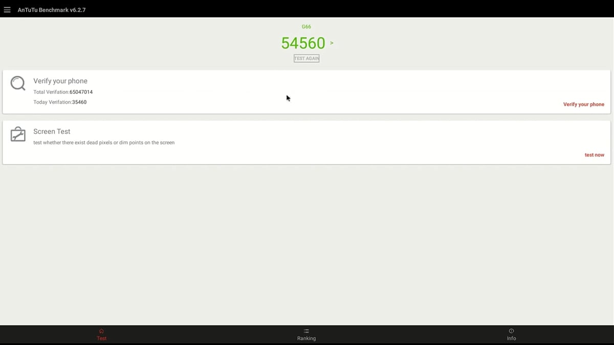 Lenovo G66 - Benchmark AnTuTu