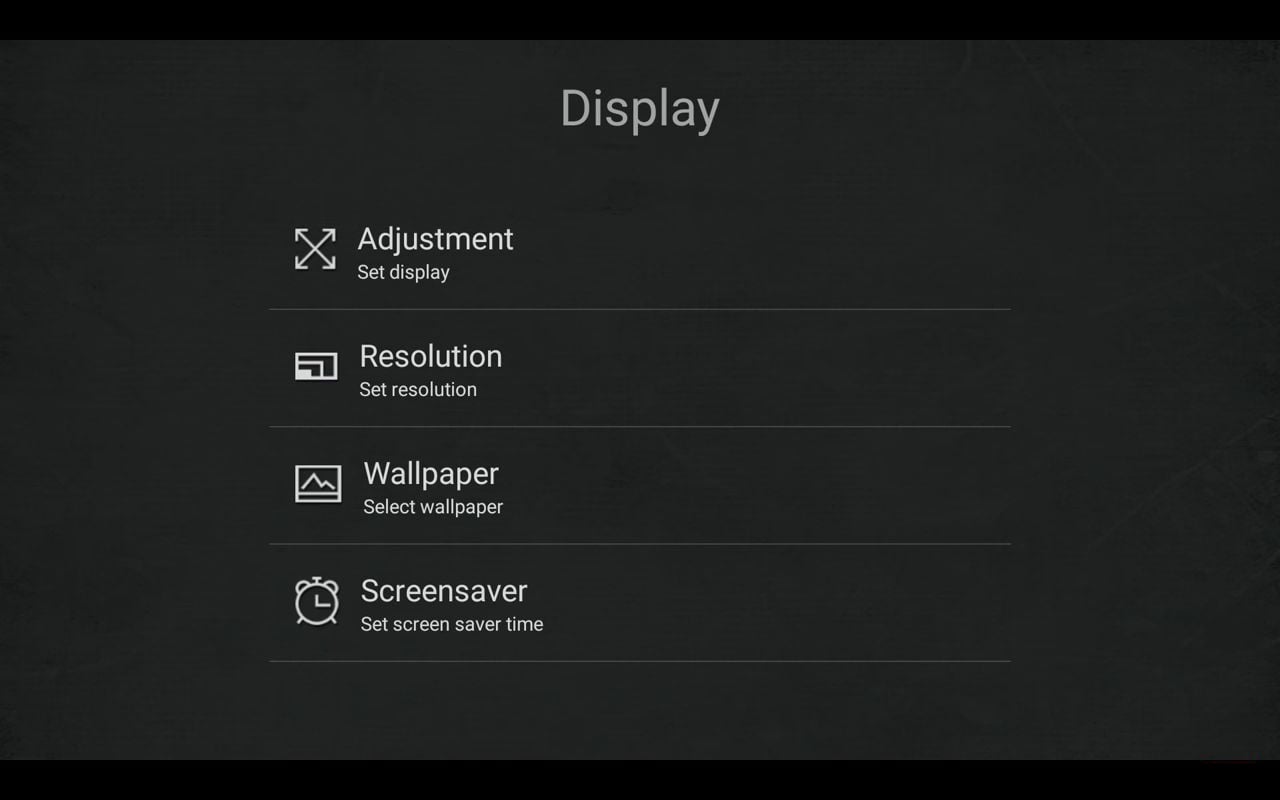 M12N Menu nastavení