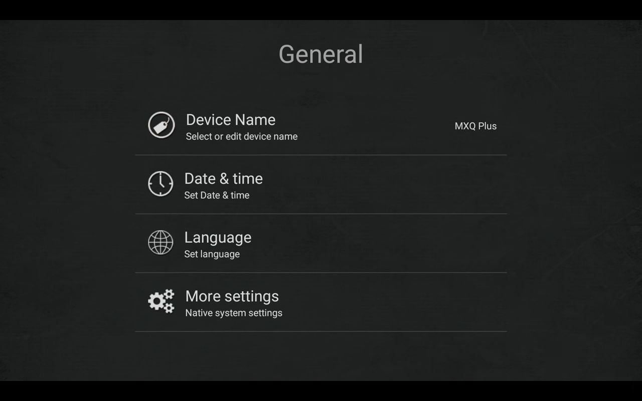 M12N Menu nastavení