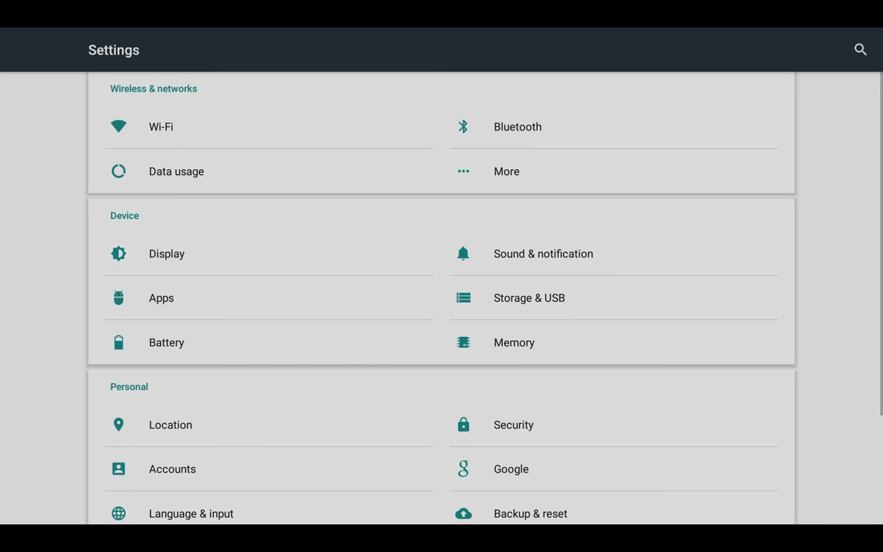 M12N Menu nastavení
