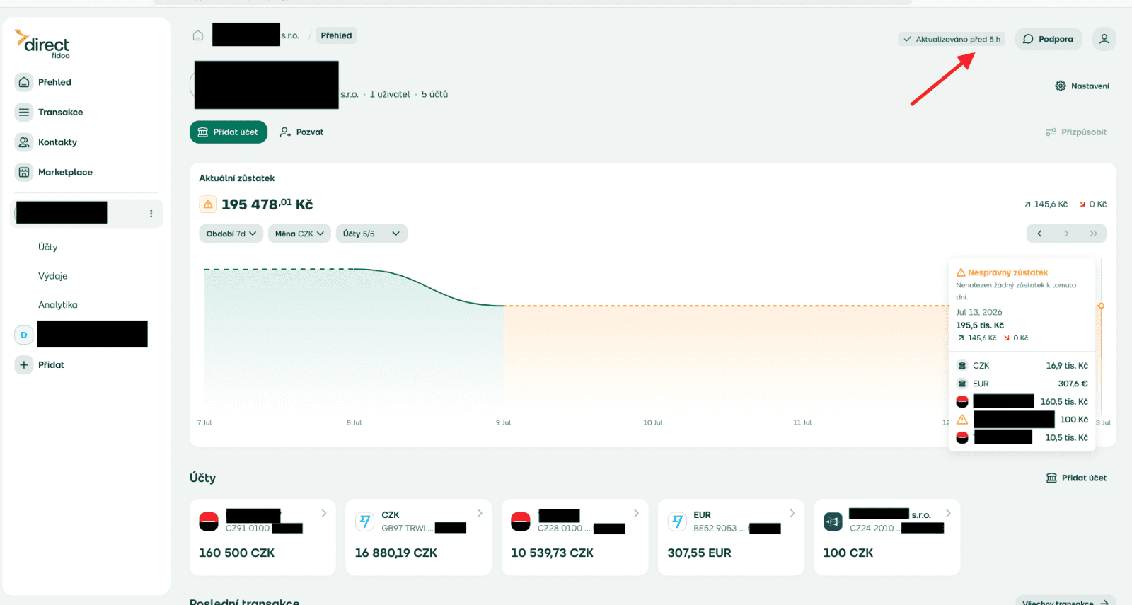 Direct Fidoo Multibanking. (09. 07. 2026)