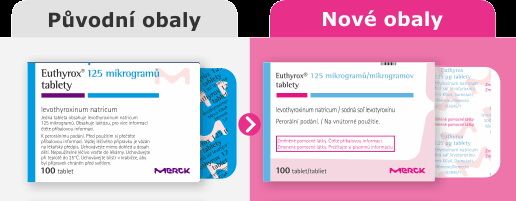 Euthyrox (levothyroxinum natricum) nové obaly