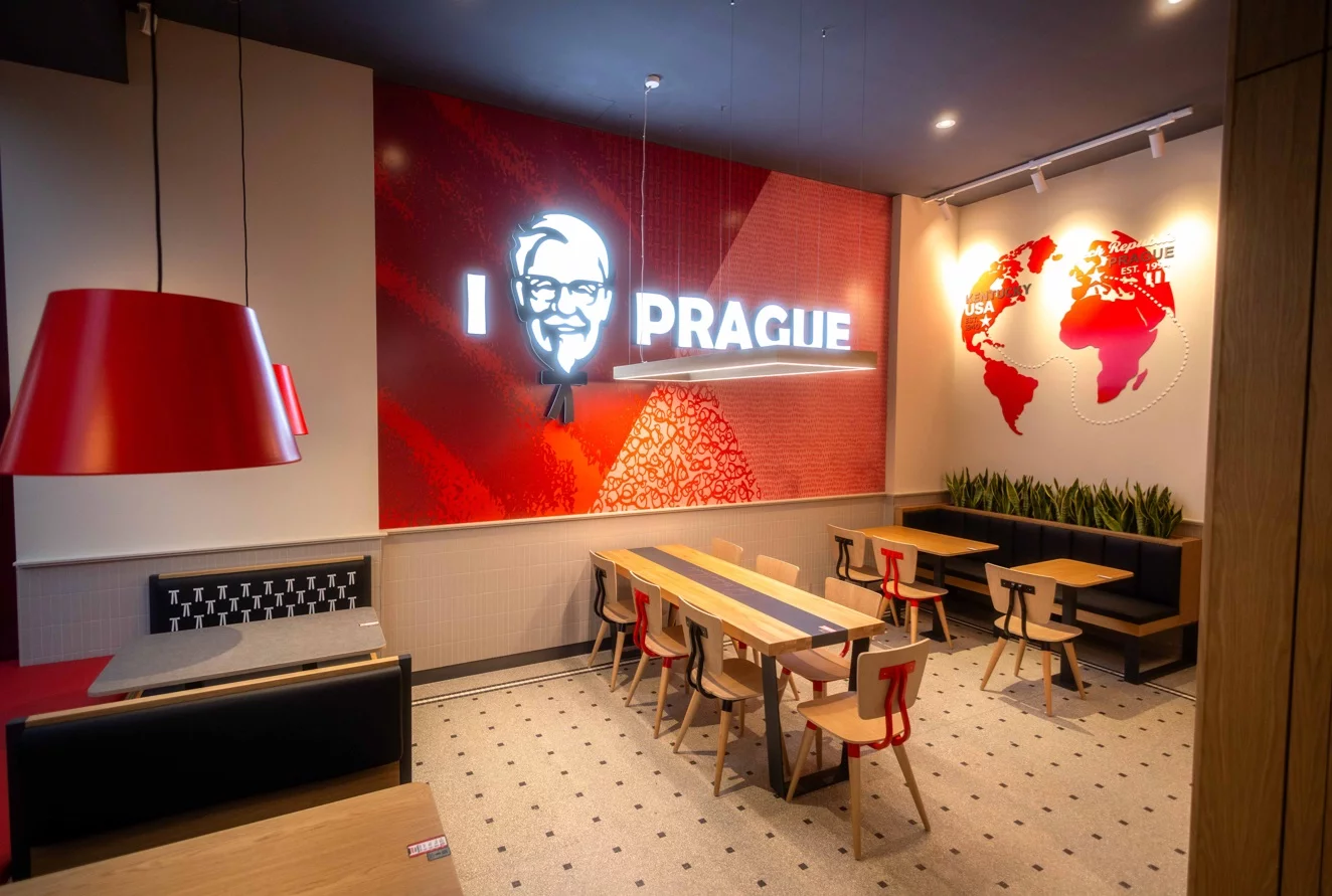 KFC otevřelo v Praze svoji první českou vlajkovou restauraci