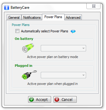 <p>BatteryCare - nastavení</p>