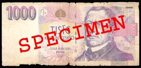 Bankovka opotřebená oběhem: Bankovka, které chybí část nebo části okraje. Fyzická osoba: vrací zpět do oběhu. Právnická osoba: vrací zpět do oběhu.