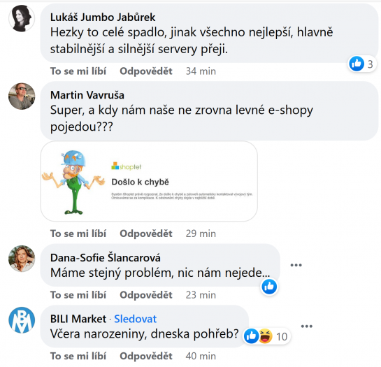 Shoptet měl výpadek svých e-shopů