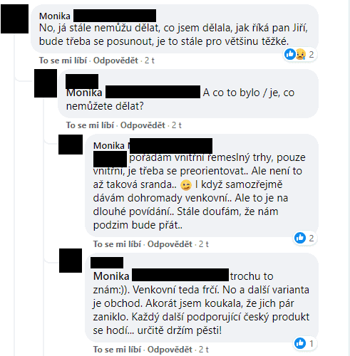 Podnikatelé na Facebooku diskutují o návratu tržeb